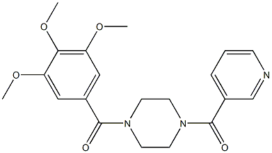 1-(3-pyridinylcarbonyl)-4-(3,4,5-trimethoxybenzoyl)piperazine Struktur