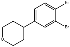 4-(4-tetrahydropyranyl)-1,2-dibromobenzene Struktur