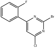 2-Bromo-4-chloro-6-(2-fluorophenyl)pyrimidine Struktur