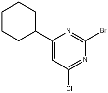 2-Bromo-4-chloro-6-(cyclohexyl)pyrimidine Struktur