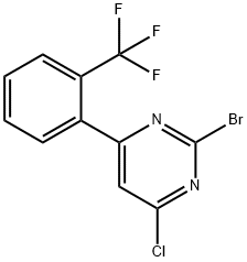 2-Bromo-4-chloro-6-(2-trifluoromethylphenyl)pyrimidine Struktur