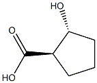 (1R,2R)-2-hydroxycyclopentane-1-carboxylic acid Struktur