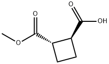 1,2-Cyclobutanedicarboxylic acid, 1-methyl ester, (1S,2S)- Structure