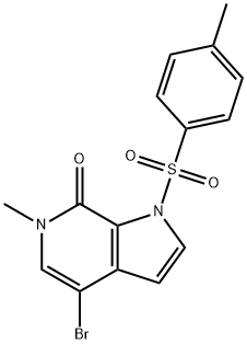 4-bromo-6-methyl-1-tosyl-1H-pyrrolo[2,3-c]pyridin-7(6H)-one Struktur