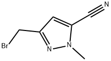 3-(bromomethyl)-1-methyl-1H-pyrazole-5-carbonitrile Struktur