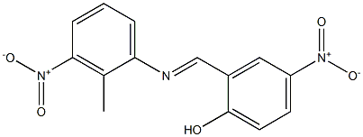 2-{[(2-methyl-3-nitrophenyl)imino]methyl}-4-nitrophenol Struktur