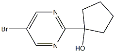 1-(5-bromopyrimidin-2-yl)cyclopentan-1-ol Struktur