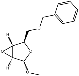 (1S,2R,4S,5S)-2-((benzyloxy)methyl)-4-methoxy-3,6-dioxabicyclo[3.1.0]hexane Struktur