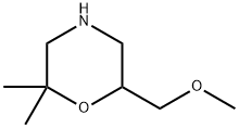 6-(methoxymethyl)-2,2-dimethylmorpholine Struktur