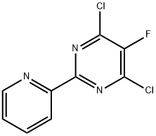 4,6-dichloro-5-fluoro-2-(pyridin-2-yl)pyrimidine Struktur