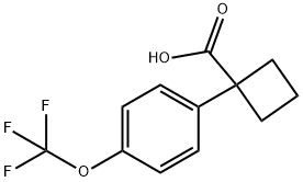 1-[4-(Trifluoromethoxy)phenyl]cyclobutanecarboxylic Acid Struktur