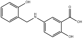 2-hydroxy-5-(2-hydroxybenzylamino)benzoic acid Struktur