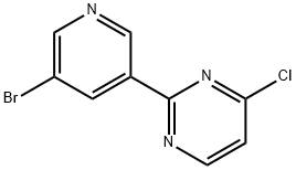 2-(5-bromopyridin-3-yl)-4-chloropyrimidine Struktur