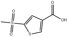 5-methanesulfonylthiophene-3-carboxylic acid Struktur