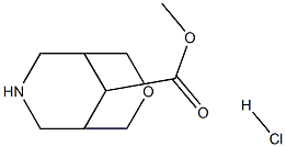 methyl 3-oxa-7-azabicyclo[3.3.1]nonane-9-carboxylate hydrochloride Struktur