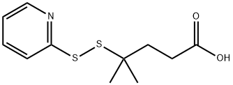 4-methyl-4-(pyridin-2-yldisulfanyl)pentanoic acid Struktur