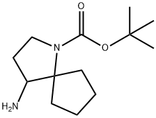 tert-butyl 4-amino-1-azaspiro[4.4]nonane-1-carboxylate Struktur