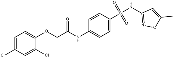 2-(2,4-dichlorophenoxy)-N-(4-{[(5-methyl-3-isoxazolyl)amino]sulfonyl}phenyl)acetamide Struktur