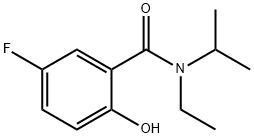 Benzamide, N-ethyl-5-fluoro-2-hydroxy-N-(1-methylethyl)- Struktur