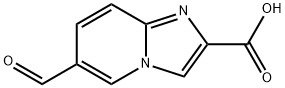 6-formylimidazo[1,2-a]pyridine-2-carboxylic acid Struktur