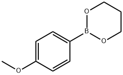 2-(4-Methoxyphenyl)-1,3,2-dioxaborinane Struktur