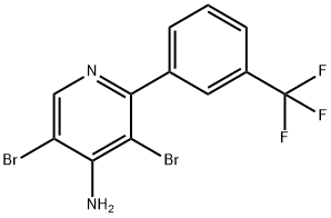 4-Amino-3,5-dibromo-2-(3-trifluoromethylphenyl)pyridine Struktur