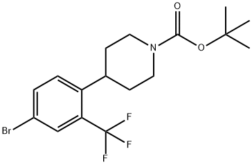 4-(N-Boc-Piperidin-4-yl)-3-trifluoromethyl-1-bromobenzene Struktur