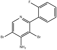 4-Amino-3,5-dibromo-2-(2-fluorophenyl)pyridine Struktur