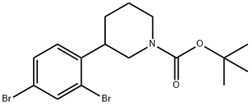 TERT-BUTYL 3-(2,4-DIBROMOPHENYL)PIPERIDINE-1-CARBOXYLATE Struktur