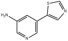 3-AMINO-5-(5-THIAZOLYL)PYRIDINE Struktur