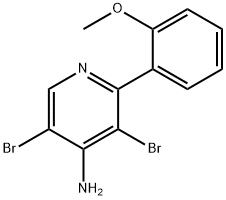 4-Amino-3,5-dibromo-2-(2-methoxyphenyl)pyridine Struktur