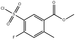 methyl 5-(chlorosulfonyl)-4-fluoro-2-methylbenzoate Struktur