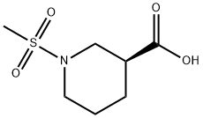 (3S)-1-methanesulfonylpiperidine-3-carboxylic acid Struktur