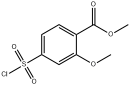 methyl 4-(chlorosulfonyl)-2-methoxybenzoate Struktur