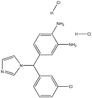 4-[(3-chlorophenyl)(1H-imidazol-1-yl)methyl]-1,2-benzenediamine dihydrochloride Struktur