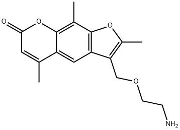 7H-Furo[3,2-g][1]benzopyran-7-one, 3-[(2-aminoethoxy)methyl]-2,5,9-trimethyl- Struktur