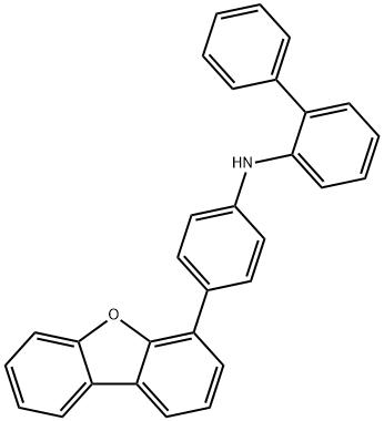 N-[4-(4-dibenzofuranyl)phenyl]-2-aminobiphenyl Struktur