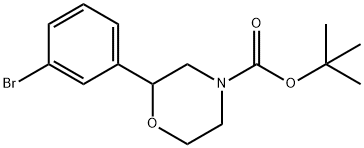 tert-butyl 2-(3-bromophenyl)morpholine-4-carboxylate Struktur