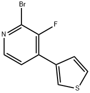 2-Bromo-3-fluoro-4-(3-thienyl)pyridine Struktur