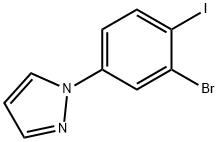 2-Iodo-5-(1H-pyrazol-1-yl)bromobenzene Struktur