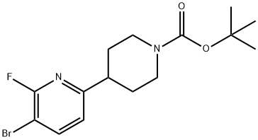 3-Bromo-2-fluoro-6-(N-Boc-piperidin-4-yl)pyridine Struktur