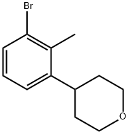 2-Methyl-3-(oxan-4-yl)bromobenzene Struktur