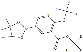 methyl-d3 2-(methoxy-d3)-5-(4,4,5,5-tetramethyl-1,3,2-dioxaborolan-2-yl)nicotinate Struktur