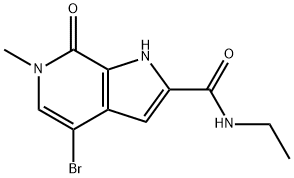 4-bromo-N-ethyl-6,7-dihydro-6-methyl-7-oxo-1H-Pyrrolo[2,3-c]pyridine-2-carboxamide Struktur