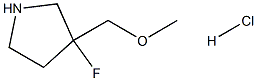 3-fluoro-3-(methoxymethyl)pyrrolidine hydrochloride Struktur