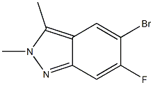 5-bromo-6-fluoro-2,3-dimethyl-2H-indazole Struktur