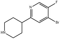 4-Bromo-2-(piperidin-4-yl)-5-fluoropyridine Struktur