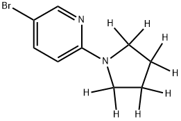 3-Bromo-6-(pyrrolidino-d8)-pyridine Struktur