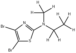 4,5-Dibromo-2-(methylethylamino-d8)-thiazole Struktur