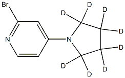 2-Bromo-4-(pyrrolidino-d8)-pyridine Struktur